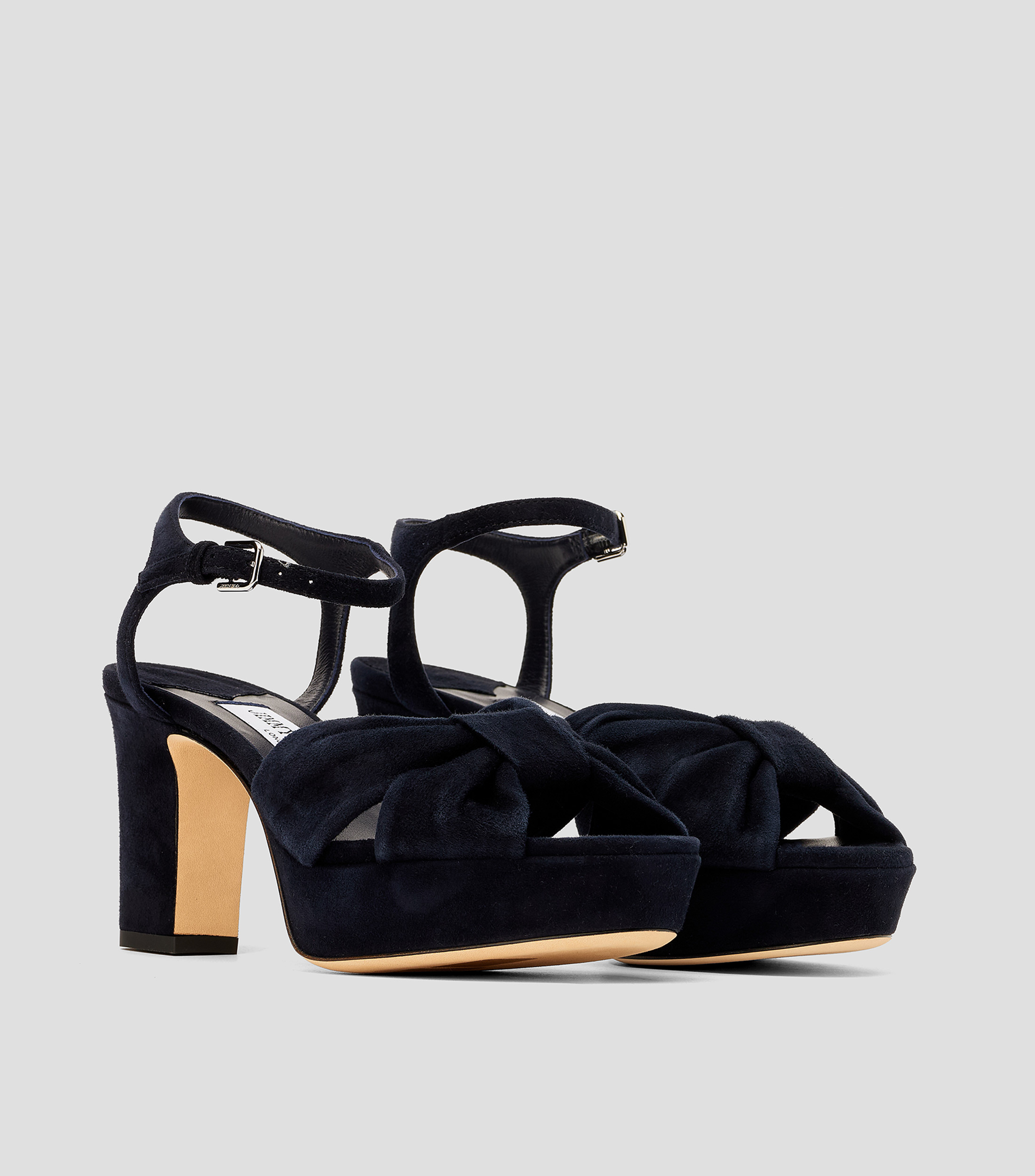 Sandalias con tacón alto cuadrado Mujer